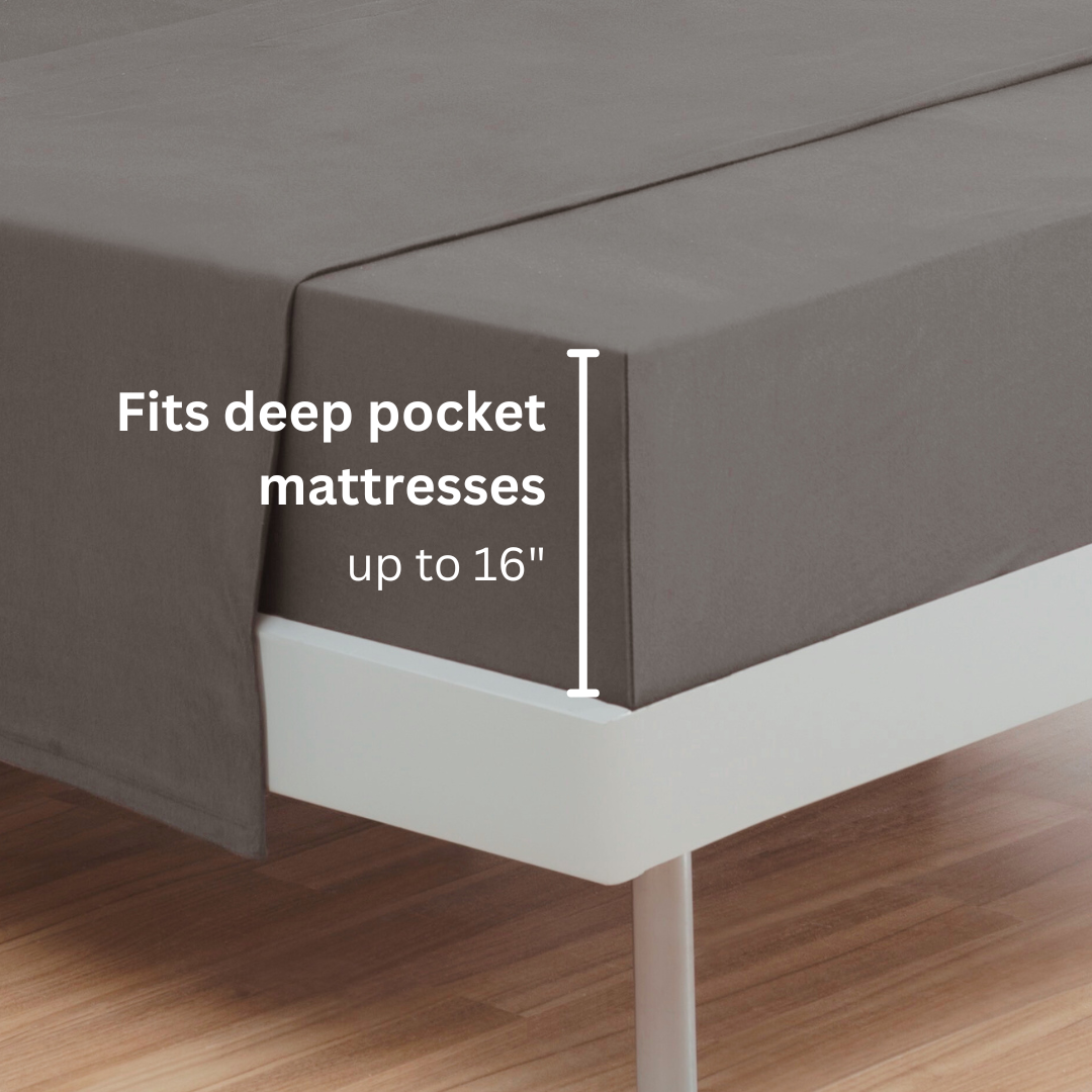 100% Cotton Jersey Bed Sheet Set - 4 Piece Set