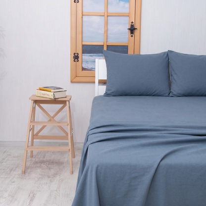 100% Cotton Jersey Bed Sheet Set - 4 Piece Set