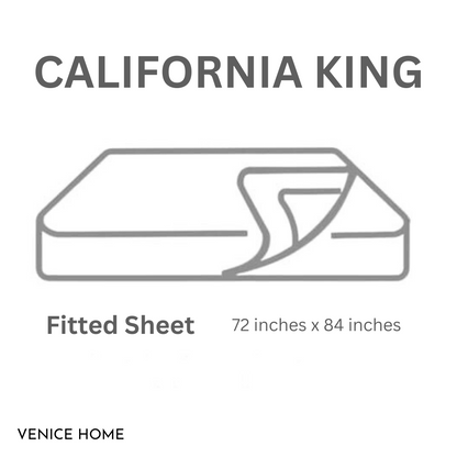 California King size Fitted Bed Sheet size chart