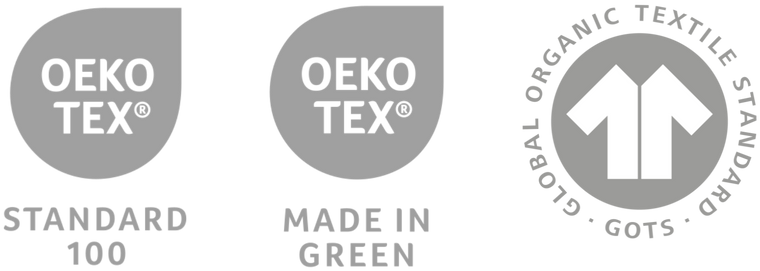 Venice Home proudly holds OEKO-TEX Standard 100, MADE IN GREEN, and GOTS Certificates