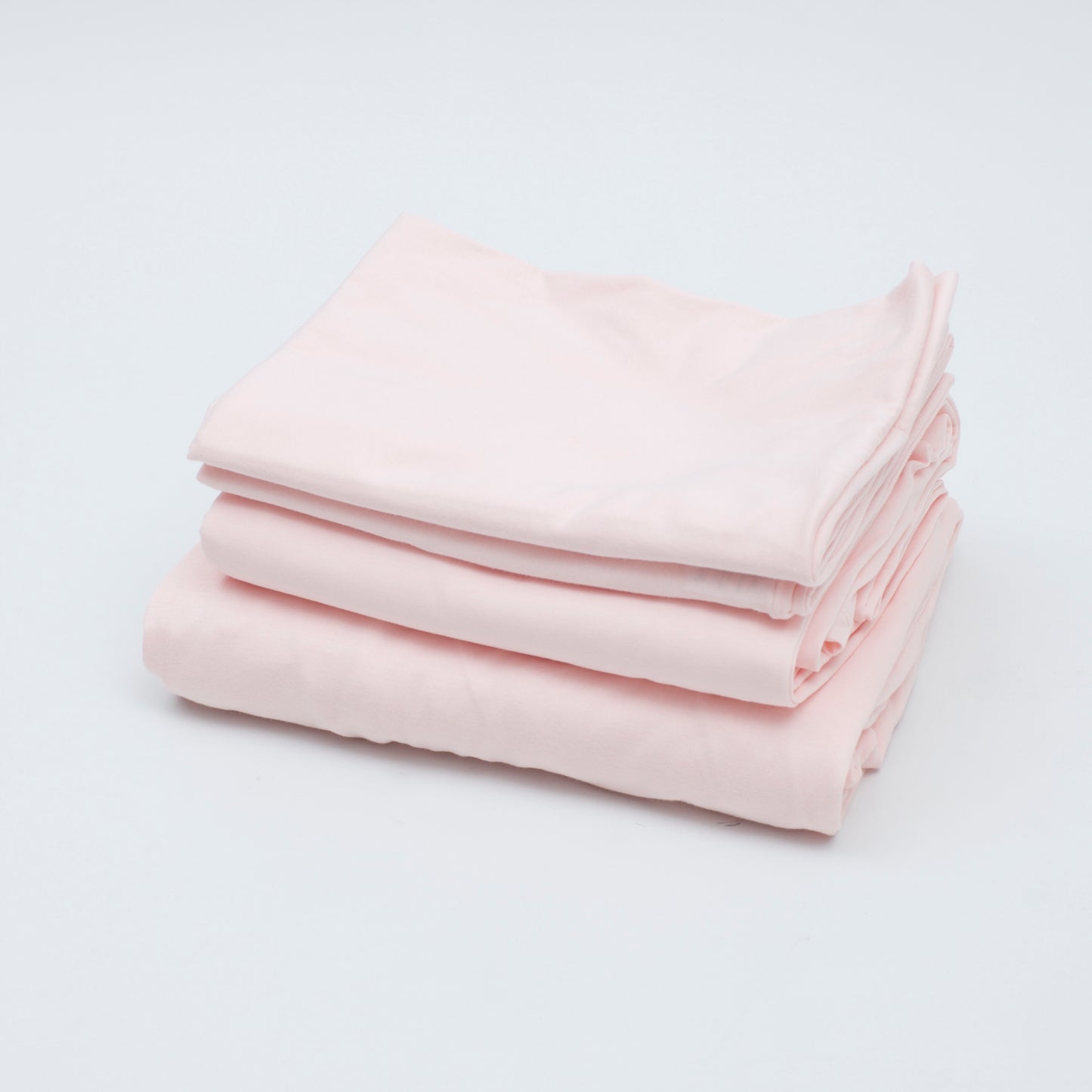 100% Cotton Pink Bed Sheet Set including Fitted Sheet, Flat Sheet, and Pillowcases