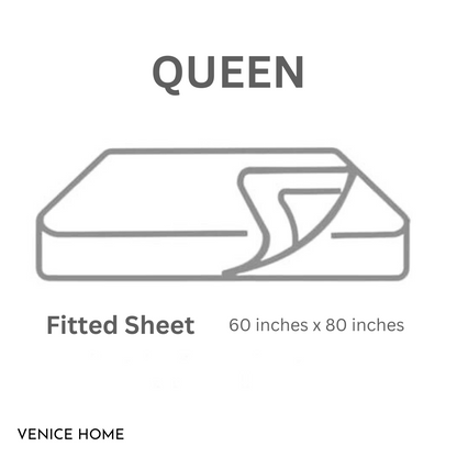 Queen size Fitted Bed Sheet size chart