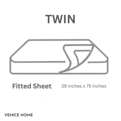 Twin size Fitted Bed Sheet size chart