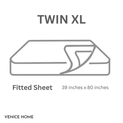 Twin XL size Fitted Bed Sheet size chart